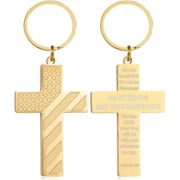 Accessories | Cross Keychains For Men Bible Verse American Flag Mens ...